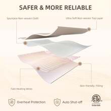 Electric Heated Mattress Pad, Bed Warmer, 9 Heat Settings, 1-12 Hours Auto Off, DeepPocket, Fast Heating, Machine Washable, Soft And Cozy - Xem 4