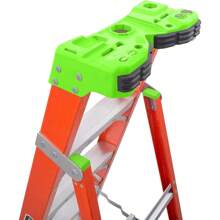 8 Foot Fiberglass Step Ladder, 300 Lb Load Capacity