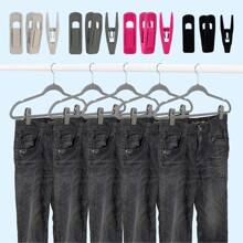 BKFUN 40/20/10/2 Stück Samtklammern für Kleiderbügel, starke Samtklammern für Samtbügel, Hosen- und Rockhalterung Samtklammern passend für Samtkleiderbügel