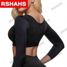 S-5XL Big Size Arm Shaper For Women Post Surgery Push Up Bra Compression Long Sleeves Corset Corrector Front Closure Seamless Shapewear Womenswear Comfort