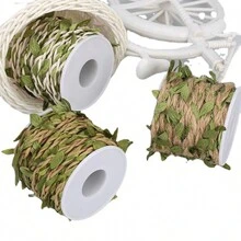 5mm Leaf Woven Hemp Rope, Creative Personalized Simulation Vine Packing Rope, Fresh Decorative Hemp Rope DIY, Living Room Sofa Background Wall Decoration Rattan, Product Creative Packing Rope, Living Room Wall Decor Hanging - Multicolor - View 10