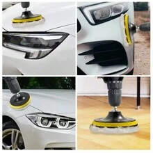 Kit de Polimento, Disco Almofada de Polimento de Carro, Esponja para Enceramento, Roda de Lã, Cuidados com a Pintura do Automóvel, Disco Encerador, Almofadas, Acessório de Carro - Tamanho Único - Visão 3