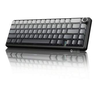  FREEWOLF ATTACK SHARK X66 Gasket Wireless Mechanical Keyboard With Volume Knob,60% Bluetooth/2.4GHz/Wired Gaming Keyboard,RGB Backlit,OEM Tri-Color PBT Keycaps,66 Keys Hot Swappable For PC