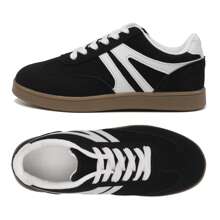Womens Casual Sport Shoes - Colorblock Patchwork Upper, Chunky Runner Style - Ideal For Athleisure