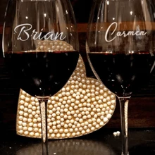 Personalized Wine Glass, Engraved Personalized Wine Glasses, Couple Christmas Gifts, Monogram Housewarming Gift For Christmas,Multi-Functional,Adjustable,Durable,Ornamental,Reusable,Exquisite,Adorable,High-Quality,Modern,Colorful,Cute,Comfortable,Stylish,Custom,Personalized,Unique,Ideal Gifts For Him,Ideal Gifts For Her,Boyfriend,Girlfriend,Dad,Mom,Family,Friends,Son,Daughter,Office,Tea Room,School,Home,Home Refresh,Customized Wine Glasses - Goblet - View 4