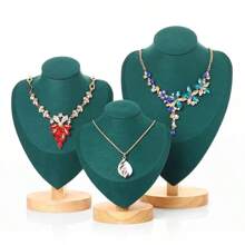 New High Quality Model Bust Show Exhibitor Velvet Jewelry Display Necklace Pendants Mannequin Jewelry Stand Organizer Colors