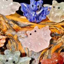 1 đồ trang trí chạm khắc hình con dơi chất lượng cao, đá tự nhiên, kim tuyến, quà tặng sinh nhật, quà tặng cho phụ nữ, quà tặng cho bạn gái, trang trí cảnh, trang trí máy tính để bàn, đồ trang trí pha lê. - Nhiều màu - Xem 4