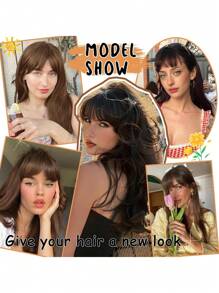 1pc Synthetic Air Bangs Wigs Heat Resistant Hairpieces Hair Women Girl Natural Short Fake Bangs Black Hair Brown Bangs Hair Clips In Hair Extensions Air Bangs Clip In Hair Extensions Curtain Bangs Blonde Thick Bangs Clip On Bangs For Women Clip On French Bangs Curved Bangs Daily Wear Carnival New Year Available