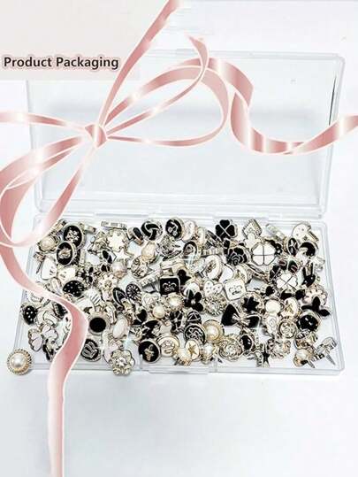 100 件随机水钻胸针和别针，DIY 闪亮金色垃圾袜饰物装饰设计师别针，适用于 T 恤、帽子、外套、披肩裙配饰别针，适用于衣服包饰学校办公室配饰衬衫夹克珠宝万圣节衣服别针有趣可爱的教师礼物