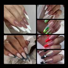 klimonla Khuôn làm móng tay kép có cạnh bên trong móng tay giả bằng acrylic, đầu móng gel xây dựng nhanh, khuôn nối dài phần trên - Nhiều màu - Xem 7