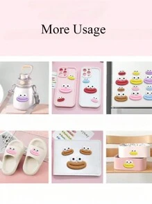 1/3pcs Cartoon Sausage With Mouth And Eyes,Soft Rubber Patch Accessories, Toy, Decorate Various Items ,Not Only Decoration For Hair Clip, Phone Case And Shoe,School Supplies,Back To School