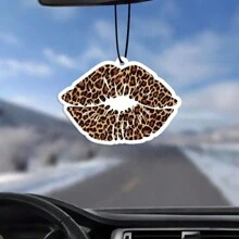 Ambientador de coche y armario con estampado de leopardo en forma de labios, tabletas colgantes de papel con fragancia duradera, accesorios y decoración para el interior del automóvil - Unitalla - Ver 11