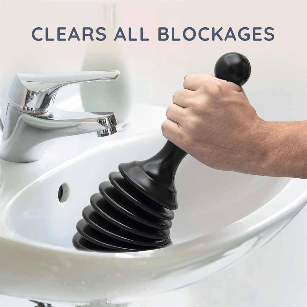 Heavy Duty Sink & Drain Plunger - Powerful Unclogger For Toilets & Showers,Bathroom Accessaries,Toilet Accessories,Cleaning Tools