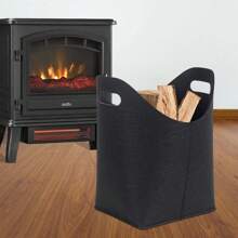 1个带提手的可折叠毛毡收纳篮，适合存放柴火、玩具、衣物、报纸、杂志或书籍，是厨房、浴室、卧室、客厅、宿舍、办公桌和其他家居收纳的理想之选。颜色可能与实物略有不同。 - 多色 - 查看 2