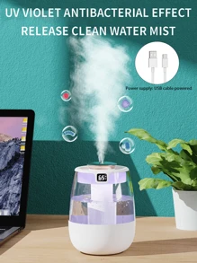 超静音大容量雾化加湿器 USB 供电 - 非常适合卧室和办公桌加湿器、家用卧室加湿器，适合作为情侣、男朋友/女朋友的情人节礼物 - 彩色 - 查看 10