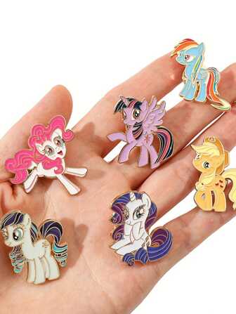12st My Little Pony Lovely & Interesting Twilight Sparkle, Rainbow Dash, Pinkie Pie Broschnålar, Lämplig för kläder, Brevpapper, Ryggsäck, Väska, Rem, Lämplig som presenter till vänner, familj, kollegor, kan användas året runt broschnålar