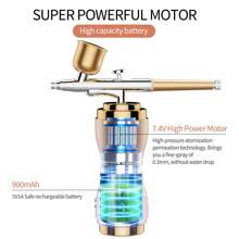 Rechargeable Wireless Airbrush Kit With Compressor - Suitable For Nail Art, Painting, Cake Decorating, Anti-Clogging High Pressure Airbrush Set With 0.3mm Nozzle Tool - Champagne - View 5