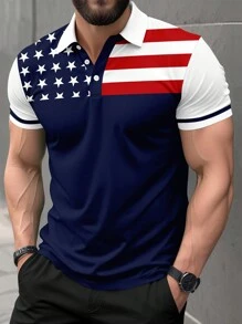 Men's Business Casual Fashion Short Sleeve Polo Shirt - Multicolor - View 1