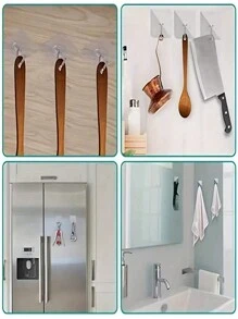 20pcs No Drill No Damage Wall Damage-Free Hooks, Self-Adhesive Home Storage Organizers For Keys, Hats, Towels - Suitable For Bathroom, Bedroom, Office, Kitchen - Essential Storage Solution - Multicolor - View 6