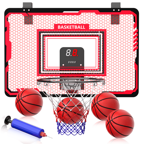 4 Ball Indoor Basketball Stand LED Light Mini Basketball Stand With Scoreboard, Countdown And Music Accompaniment For Teen Boys Girls Birthday Christmas Gift