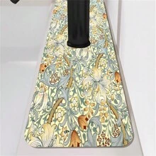 1pc Vintage Flower Pattern Faucet Mat For Kitchen Sink Protectors Art Design Kitchen Accessories Rubber Mat Splash Guard,Bathroom Faucet Mat, Trimmable Anti-Slip & Splash Proof - Multicolor - View 5