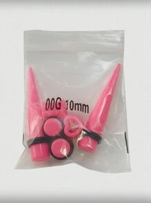 48 Stücke rosa Herz Ohrtunnel, geeignet für Männer und Frauen