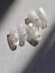 5D美甲贴纸 贝壳美甲贴 5D美甲棒 超薄透明背胶美甲棒 美甲配件 星云水母超薄美甲贴片 带背胶 日常美甲 梦幻郁金香美甲装饰 美甲贝壳切片 彩色不对称5D美甲鲍鱼切片 美甲贝壳石 美甲亮片 5D美甲饰品 不对称贝壳切片 凝胶薄片美甲用品 美甲亮片装饰 美甲设计 树脂模具填充美甲贴纸 - 彩色 - 查看 5