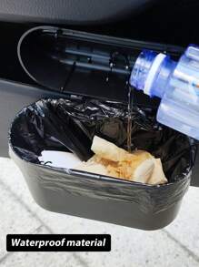 1入組/2入組黑色/藍色ABS塑料車用垃圾桶，簡單實用的側掛式垃圾收納盒，配有蓋子，防水，適用於所有車型 - 黑色 - 查看 10