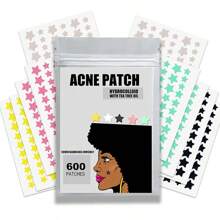 300/600/1200 PCS/SET Star Pimple Patch Acne Colorful Invisible Acne Removal Skin Care Stickers Concealer Face Spot Beauty - trắng - Xem 3