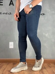 Premium Super Skinny Basic Jeans 01 - 巧克力棕 - 查看 3