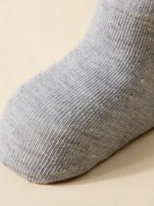 12 Pairs Baby Cartoon Smiling Face Slip-On Socks, Toddler Unisex Ankle Socks (Black, White, Grey)