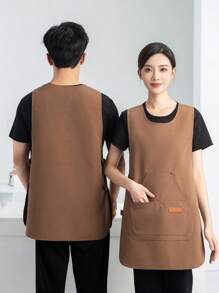 1 stuk gepersonaliseerd vest schort waterdicht en oliebestendig mode catering koffie supermarkt speciale werkkleding, schort voor keuken, thuis, schort vrouwen, vader vader cadeau, gepersonaliseerde cadeaus op maat