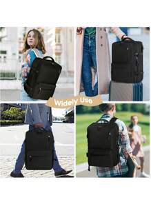 Balo đa năng sức chứa cực lớn, Năng lượng đa năng năm màu, Vật dụng không thể thiếu khi đi du lịch, Balo sức chứa lớn chống nước tiện lợi, Lưu trữ đa chức năng, Thích hợp để đi làm và du lịch, Balo sức chứa lớn phải có, Dễ dàng cất giữ khi đi công tác, đi làm và du lịch, Đơn giản và phong cách, Sạc USB, Thích hợp cho du lịch ngắn ngày và dài ngày, Kỳ nghỉ, Đi nước ngoài, Thăm người thân, Thể thao, Ngoài trời, Đáp ứng nhu cầu du lịch của bạn - màu đen - Xem 10