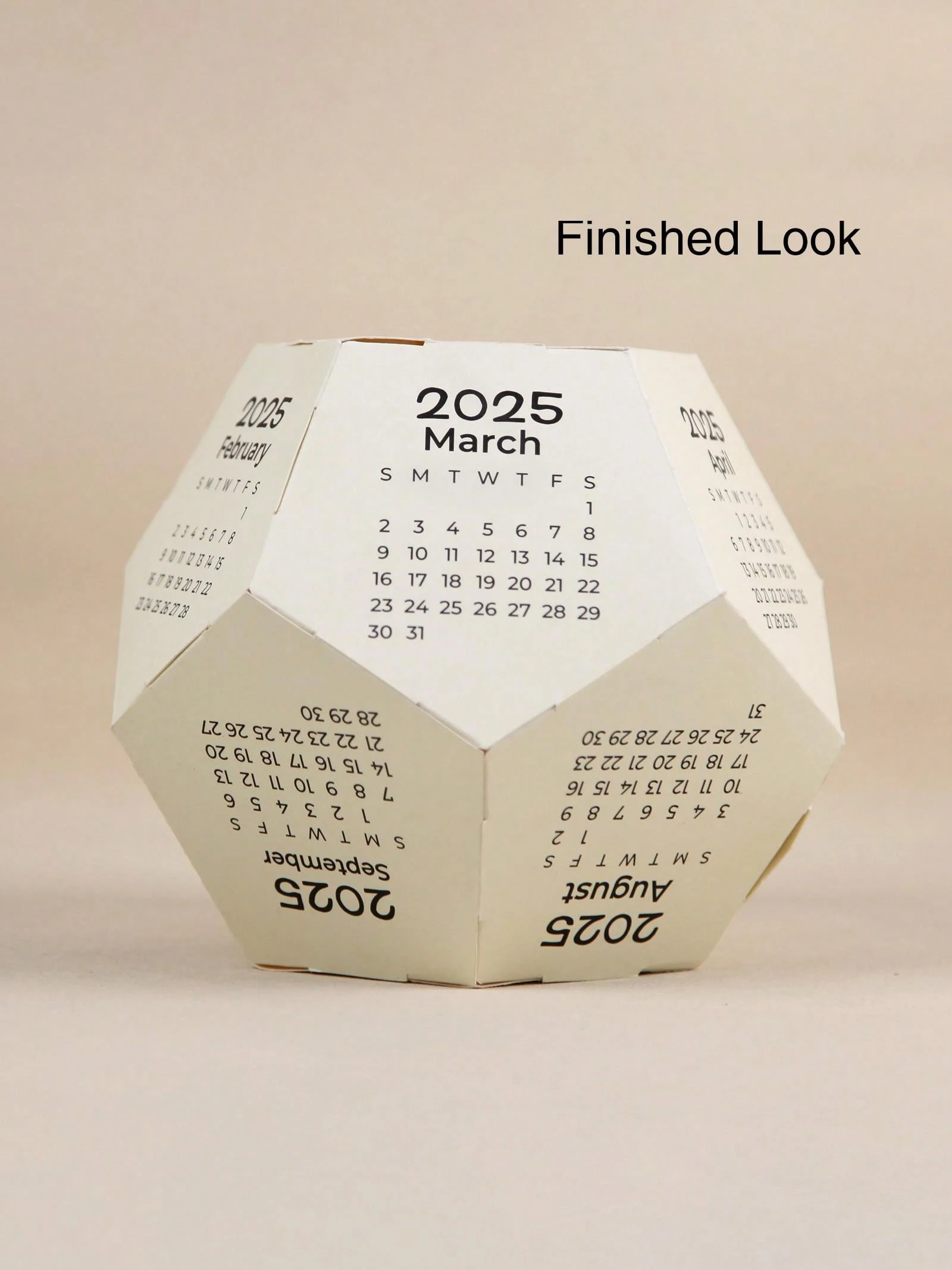 RIMEMO DIY 2025 Paper Folding Desk Calendar, Personal Desk Calendar DIY ...