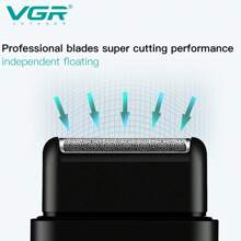 VGR Portable Electric Shaver, Cordless Reciprocating Design Razor For Men, V-390 Black, No Box - Black - View 6
