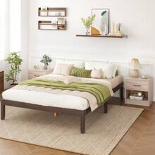 Modern Nightstand Bedside Table With Drawer Open Storage Shelf For Small Spaces Light Gray/Oak&White/Natural&White/Natural/White/Dark Gray - 自然的 - 查看 4