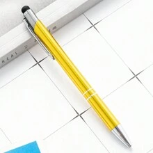 1pc Customizable Push-Button Ballpoint Pen With Logo Engraving, Name Personalization, Office Supply, Gift For Valentine's Day, Thanksgiving, Teachers Back To School,Multi-Functional,Ornamental,Reusable,Modern,Colorful,Cute,Vintage,Cartoon,Kawaii,Custom,Personalized,Unique,Customized,Workers,Clients,Students,For Business/Work/Office,For School