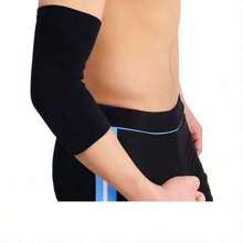 1Pair Of Cycling Running Fitness Elbow Pads Elastic And Breathable Arm Pads Suitable For Volleyball Basketball Fitness And Elbow Protection - Black - View 2