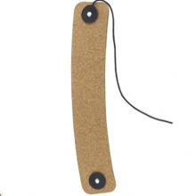 不锈钢可折叠原色软木皮革杯架皮革纹冰咖啡杯架长度 +23cm/9 英寸宽度 4.2cm/1.65 英寸不锈钢杯皮革