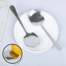 3 piezas de cucharas de servir grandes de acero inoxidable, cucharas de servir grandes, cucharas soperas de acero inoxidable para servir en cocina, restaurante y banquetes