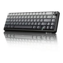 FREEWOLF ATTACK SHARK X66 Wireless Mechanical Keyboard, With Volume Knob, 60% Bluetooth/2.4GHz/Wired Gaming Keyboard, RGB Backlit, OEM Tri-Color PBT Keycaps, 66 Hot-Swappable Keys, For PC - Multicolor - View 11