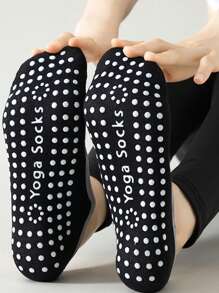 2/4/5 pares de calcetines tipo tripulación con agarre acolchado antideslizante para mujeres, aptos para Pilates, yoga, gimnasia, baile y entrenamiento deportivo