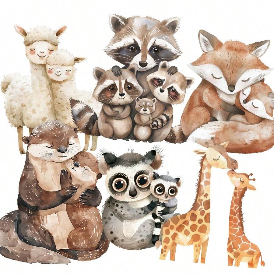 JAI IMAN 87-99pcs Stickers With Animals Themed Woodland Alphabet Animals, Ocean Creatures, Knitting, For Holiday Flag DIY, Album Decor, Greeting Card, Scrapbooking, Paper Craft, Junk Journal, Backgroud Pad, Bottle Stickers, Adventure Books