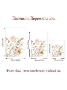 3 幅花卉画海报花卉海报植物墙艺术精美装饰画墙面印刷美学墙面艺术品厨房墙画客厅墙面装饰无框