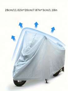 EVA Material Motorcycle Cover - Waterproof & UV Resistant For All Seasons, Suitable For Motorcycles, Electric Bicycles And Mopeds - Weather-Resistant Outdoor Protection - Multicolor - View 2