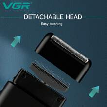 VGR Portable Electric Shaver, Cordless Reciprocating Design Razor For Men, V-390 Black, No Box - Black - View 5