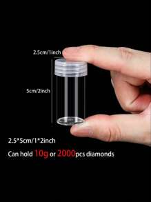 1 CONJUNTO Premium Diamond Painting Tool Container de armazenamento - Ferramentas e acessórios para joias, contas, anéis, pingentes, strass brilhantes, à prova de choque, slots 30/60/120, jarra protetora para organizar e armazenar pequenos acessórios