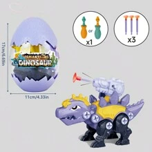 适合 3 岁以上儿童的恐龙玩具，可拆解的益智建筑套装，适合儿童的玩具，配有软子弹和钻头，适合 3 岁以上男孩和女孩的圣诞节生日礼物 - 彩色 - 查看 26