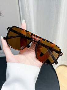 1 Pair Unisex Hollow-Out Design Beach Sunglasses, Suitable For Daily, Beach Vacation, Fishing Outfit Match, Casual Beach Fashionable Shade Elegant Outfit Family Outings Travel Vacation Holiday For Summer Beach Vacation,Outdoor,Travel