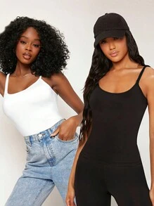 VVX Womens Shapewear For Women Tummy Control Tank Top Body Shaper Seamless Compression Camisole Tops - 黑色/白色/灰色 - 查看 3